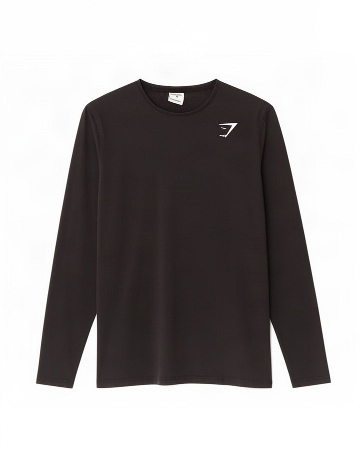 Gymshark Herre Top Langærmet Medium Sort Bomuld