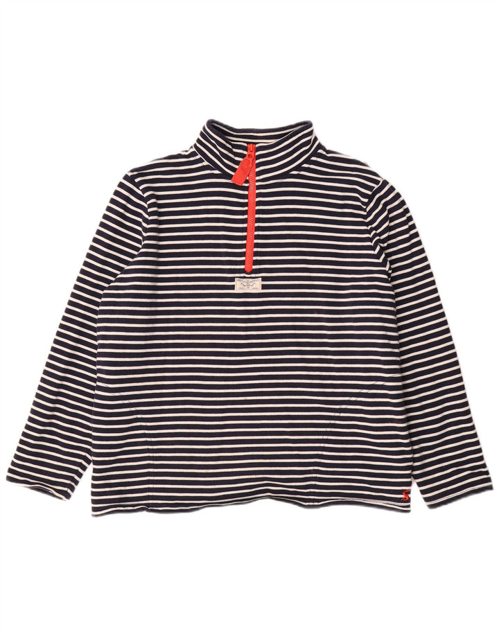 JOULES Dame Oversized Sweatshirt Jumper UK 16 Stor Marineblå Stribet