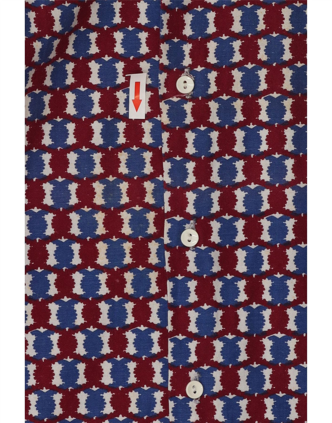 Vintage herreskjorte stor flerfarvet geometrisk