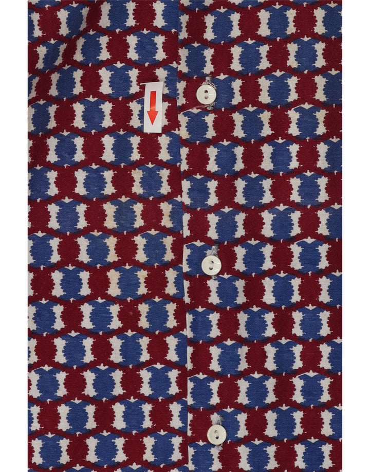 Vintage herreskjorte stor flerfarvet geometrisk