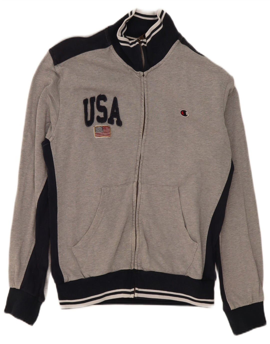 Champion Herre grafisk træningsdragt Topjakke Medium Grey Colourblock Bomuld