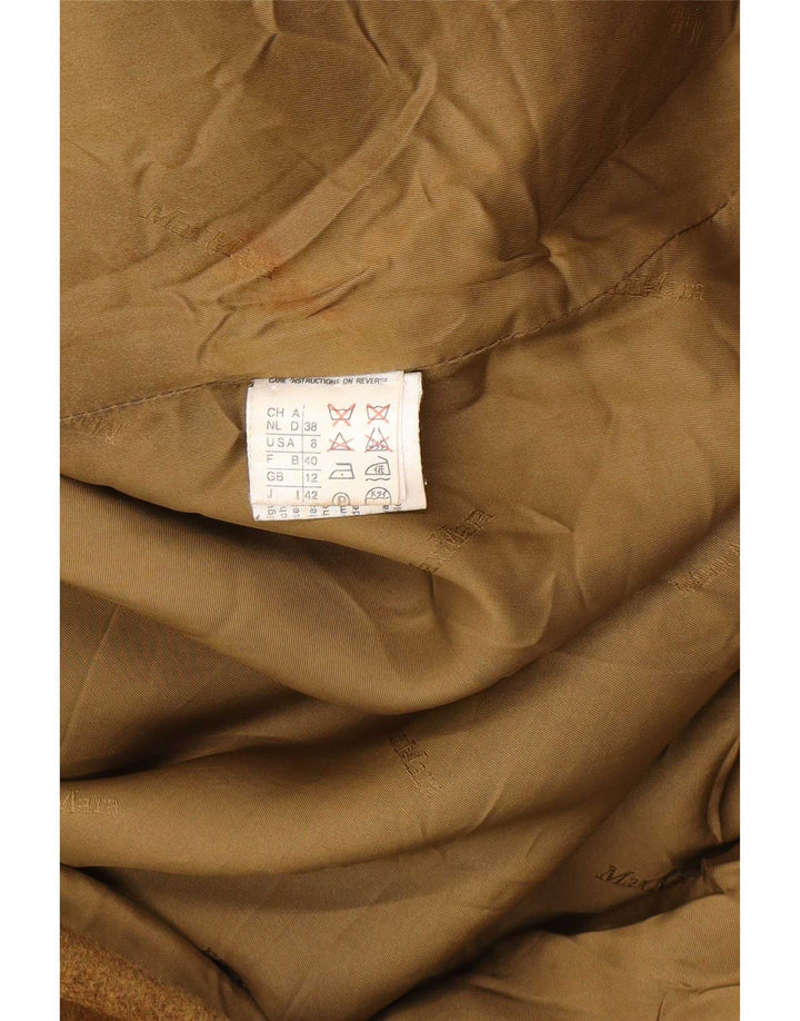 Max Mara Dame Oversized Dobbeltradet Frakke UK 12 Medium Khaki
