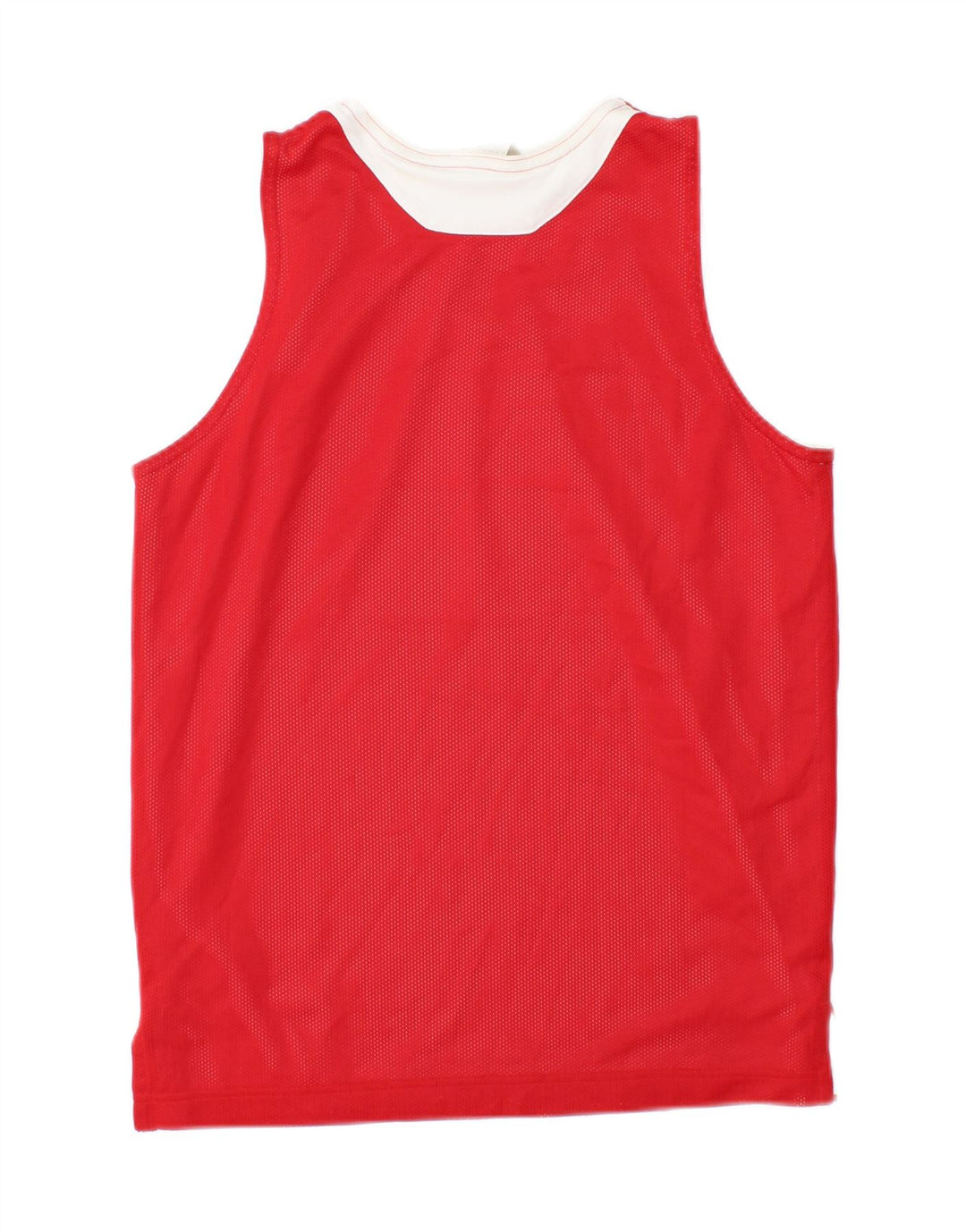 ADIDAS Boys Vest Top 13-14 Years Red Colourblock Polyester Vintage Adidas and Second-Hand Adidas from Messina Hembry 