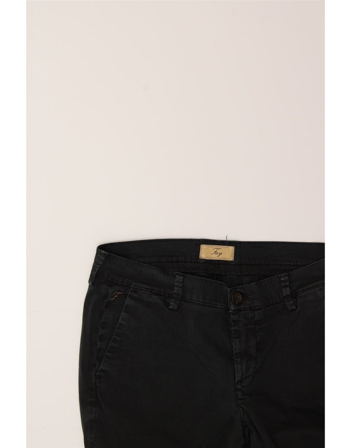 FAY Womens Straight Chino Trousers W30 L26 Black Cotton Vintage Fay and Second-Hand Fay from Messina Hembry 