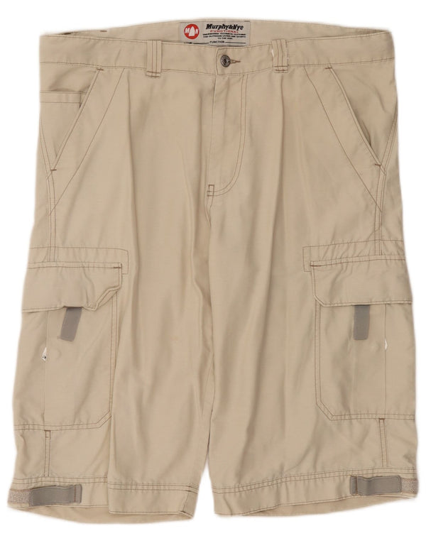 Murphy & Nye Herre Cargo Shorts W38 XL Beige Bomuld
