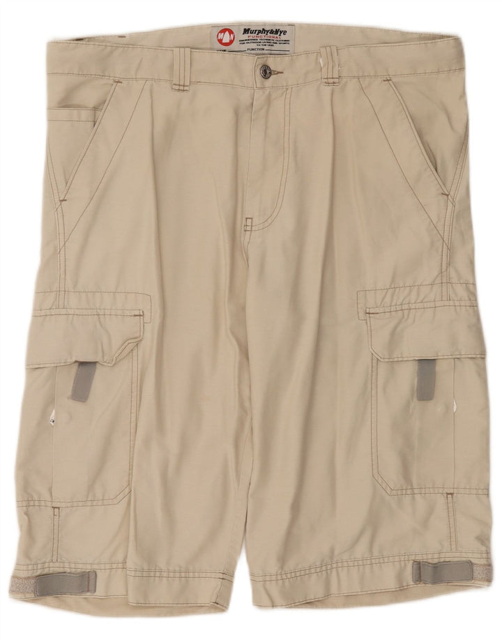 Murphy & Nye Herre Cargo Shorts W38 XL Beige Bomuld