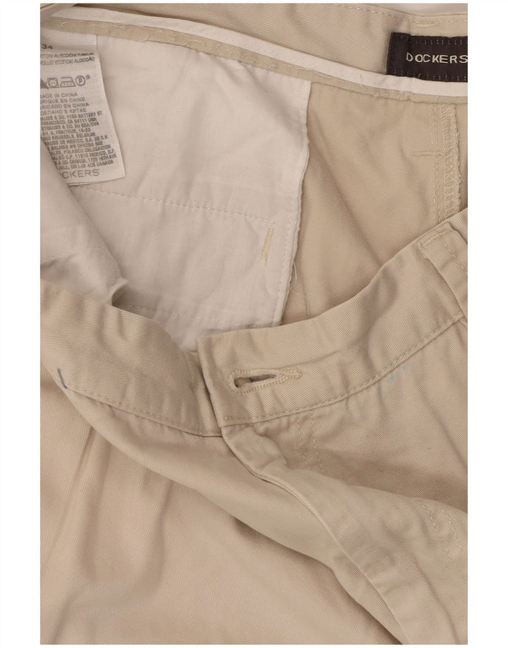 Dockers Herre Cargo Shorts W34 Large Beige Bomuld