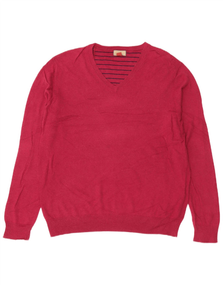 John Lewis Herre V-hals sweater Medium rød bomuld