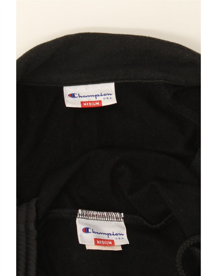CHAMPION Mens Graphic Full Tracksuit Medium Black Polyester Vintage Champion and Second-Hand Champion from Messina Hembry 