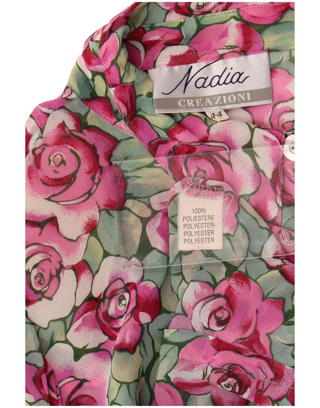 NADIA skjortebluse med 3/4 ærmer til kvinder IT 44 Medium Flerfarvet blomster