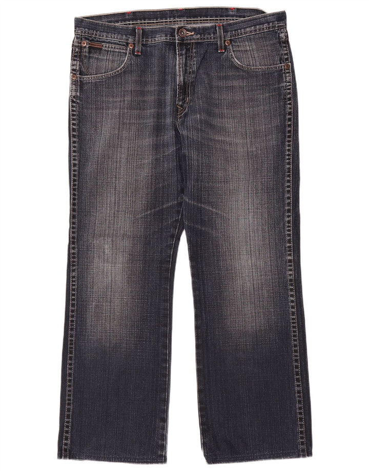 Wrangler Herre Roxboro Straight Jeans W36 L30 Blå Bomuld