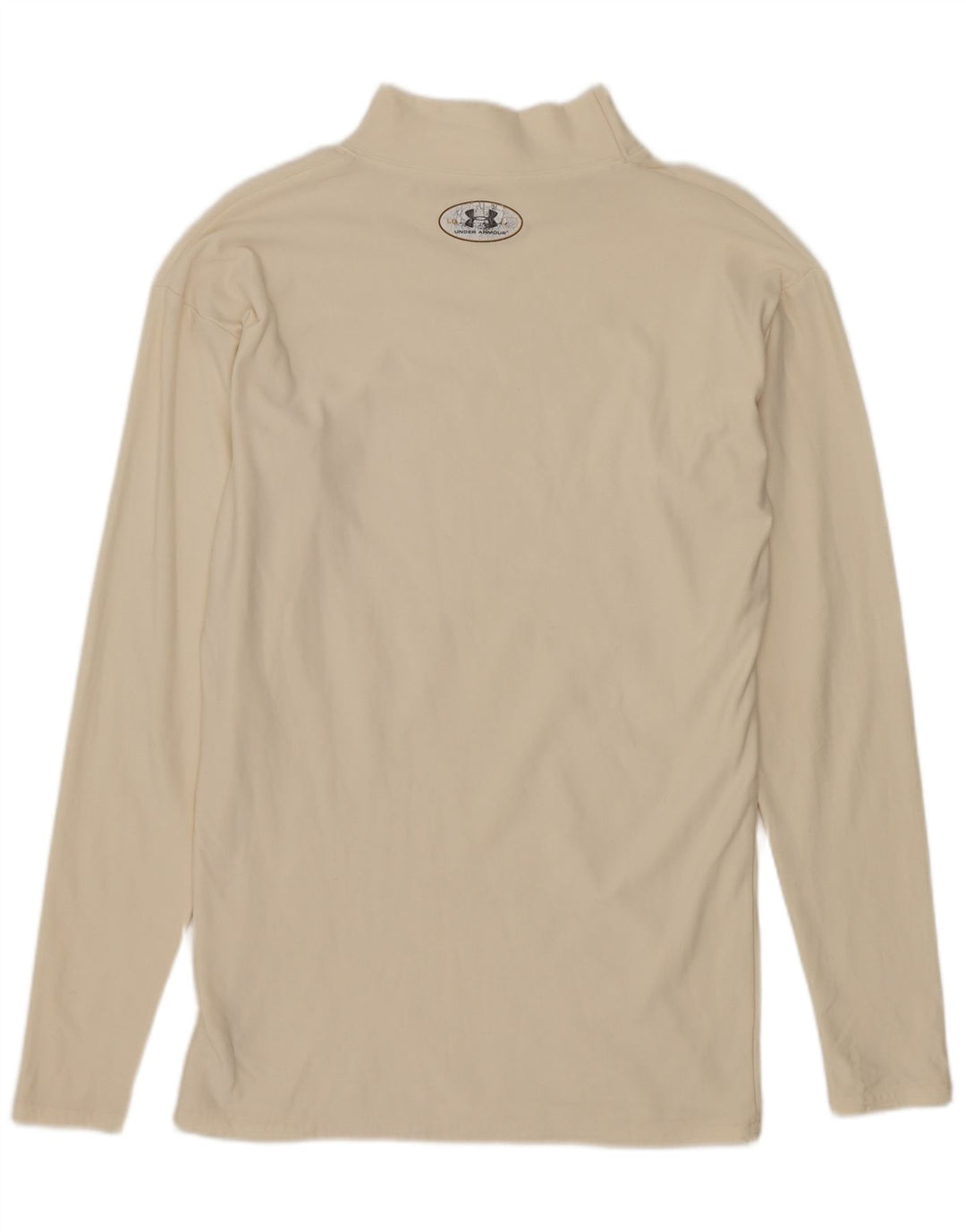 Under Armour Herre Top Langærmet Large Off White Nylon