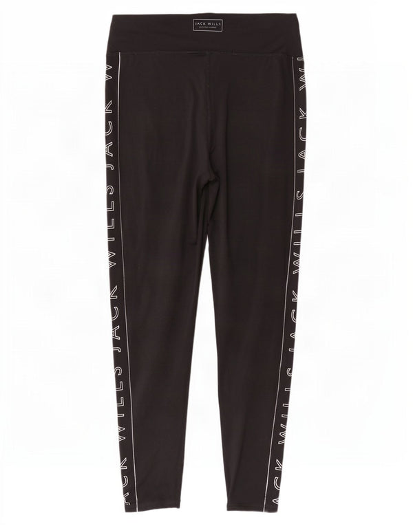 Jack Wills Grafiske Leggings til kvinder UK 12 Medium Sort Polyester