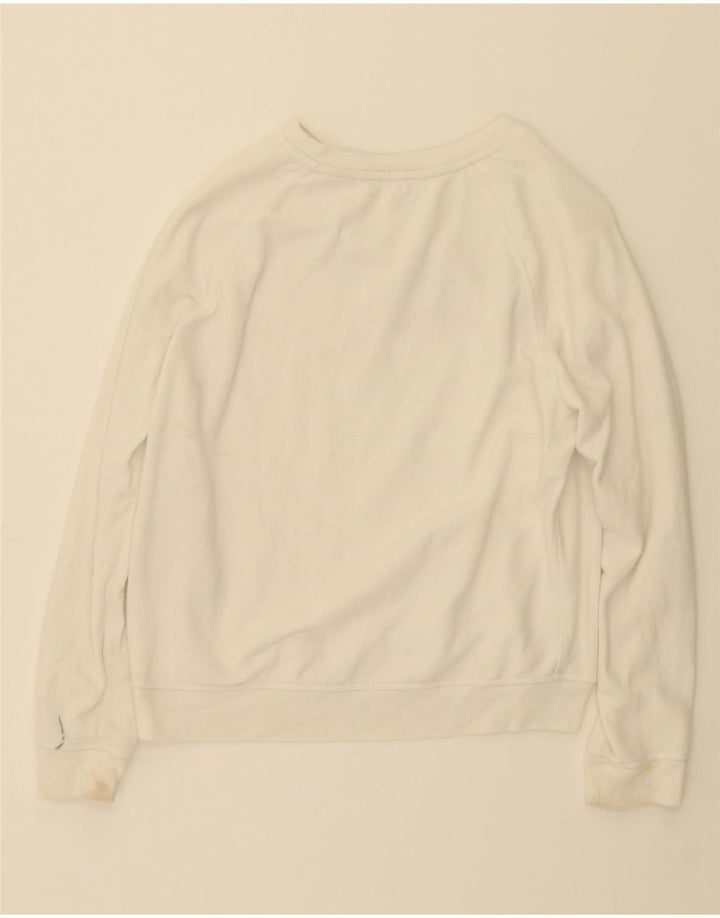 LEVI'S Womens Graphic Sweatshirt Jumper UK 14 Large White Cotton Vintage Levi's and Second-Hand Levi's from Messina Hembry 