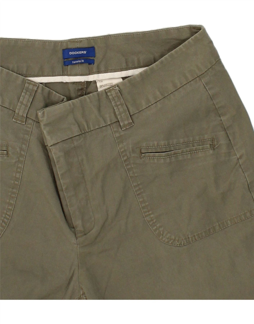DOCKERS Womens Bootcut Cargo Trousers US 10 Large W30 L31 Green Cotton Vintage Dockers and Second-Hand Dockers from Messina Hembry 