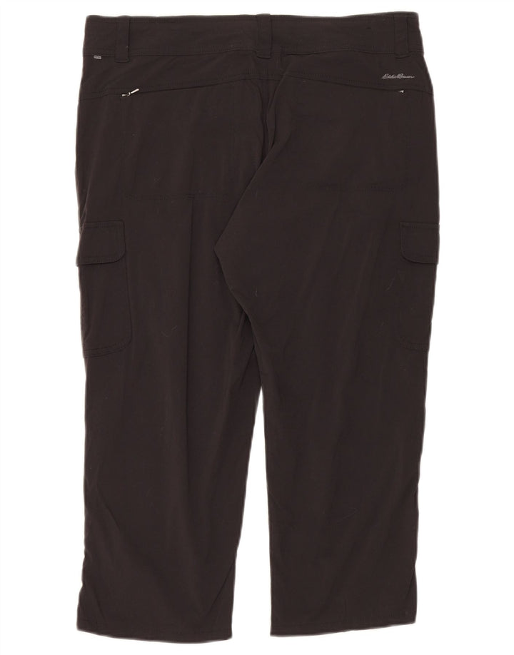 Eddie Bauer Dame Capri Vandre Cargo Bukser US 10 Large W32 L21 Sort