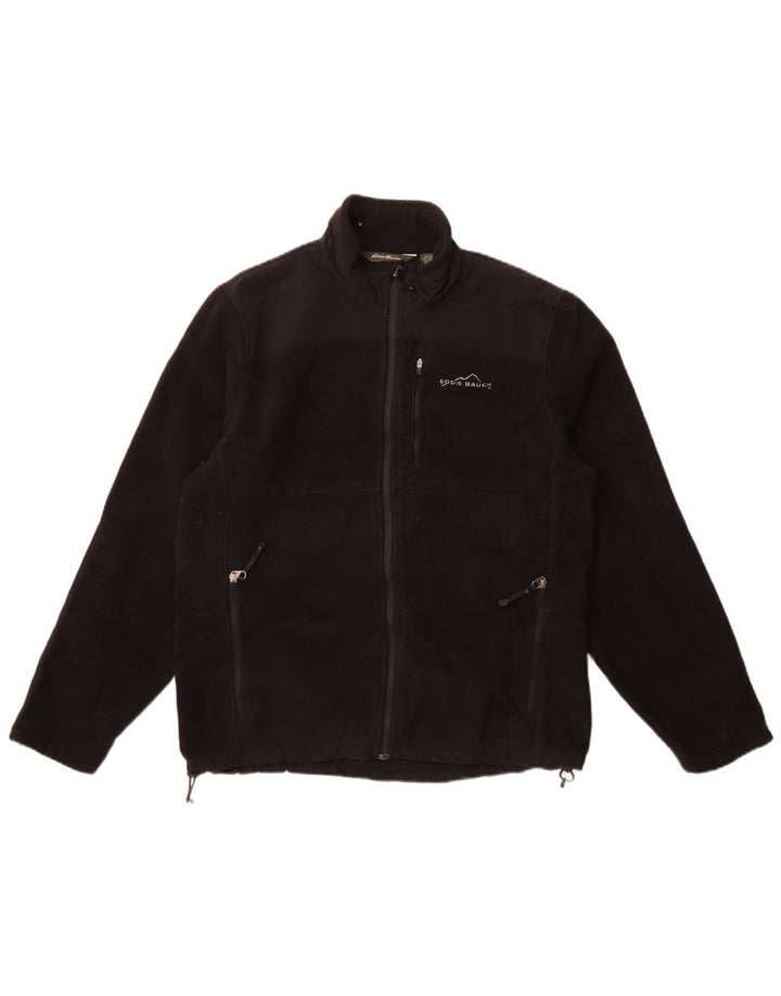 Eddie Bauer Herre Fleecejakke UK 38 Medium Sort Polyester