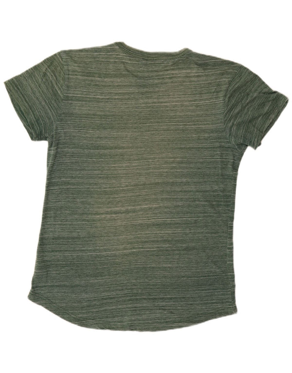 G-STAR Herre T-Shirt Top Medium Grøn Stribet Polyester