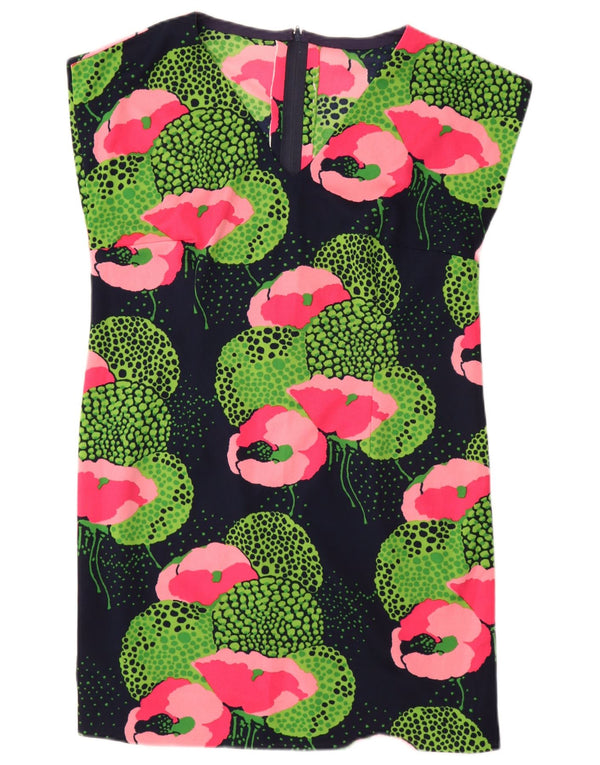 Vintage Kvinder Shift Dress UK 16 Large Green Floral