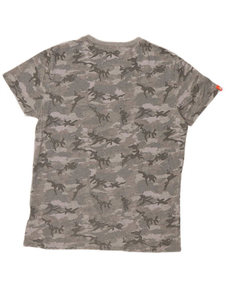 SUPERDRY Herre T-Shirt Top Medium Grey Camouflage
