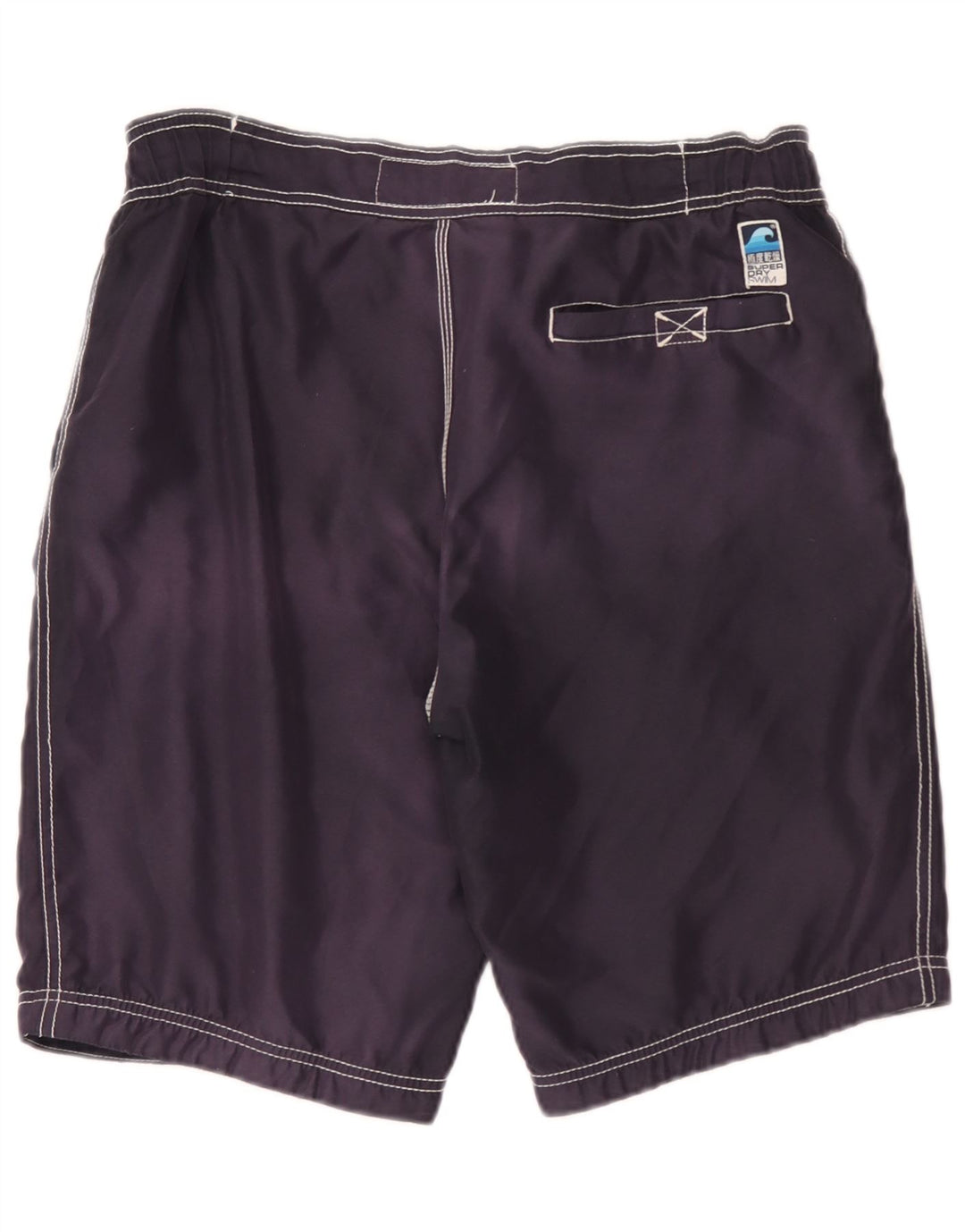 Superdry grafiske badeshorts til mænd mellem marineblå polyester