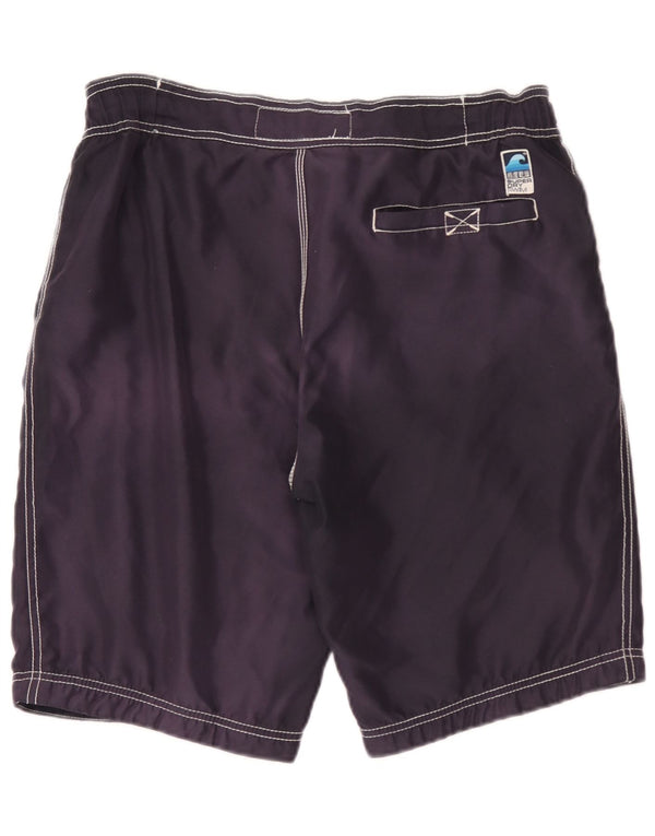 Superdry grafiske badeshorts til mænd mellem marineblå polyester