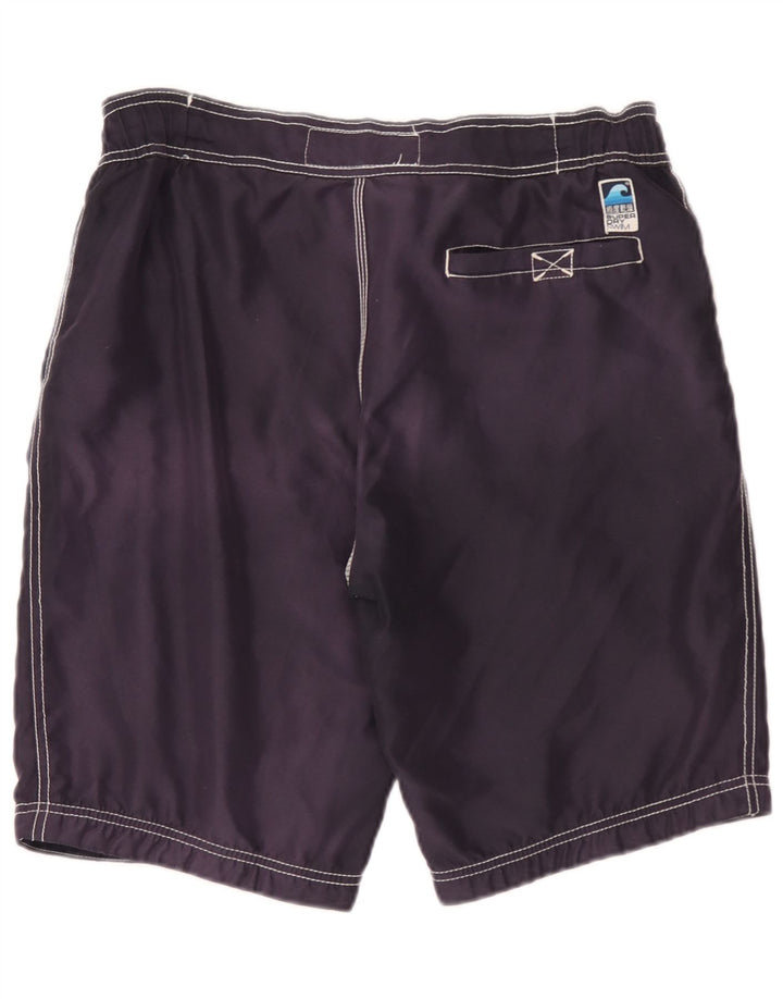 Superdry grafiske badeshorts til mænd mellem marineblå polyester