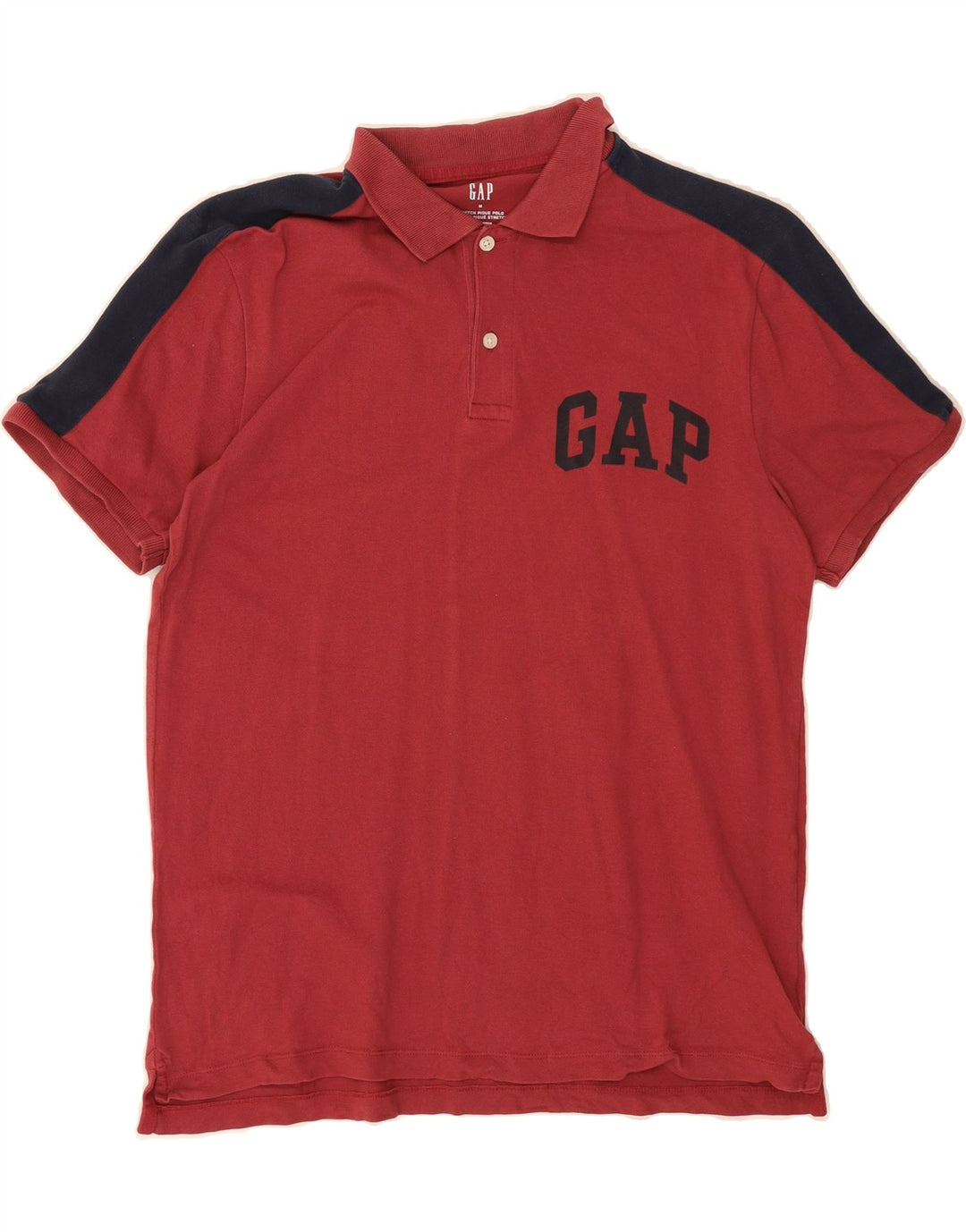 GAP Mens Graphic Polo Shirt Medium Red Vintage Gap and Second-Hand Gap from Messina Hembry 