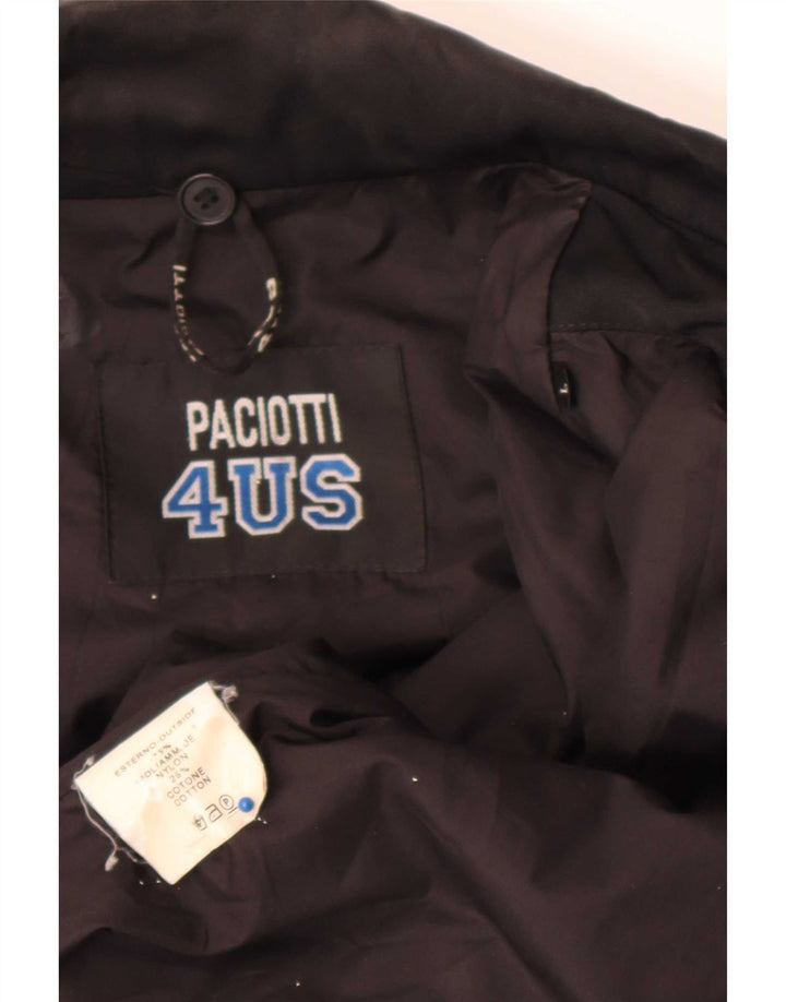 Cesare Paciotti 4US Herre Utility Jacket UK 40 Large Black Polyamide