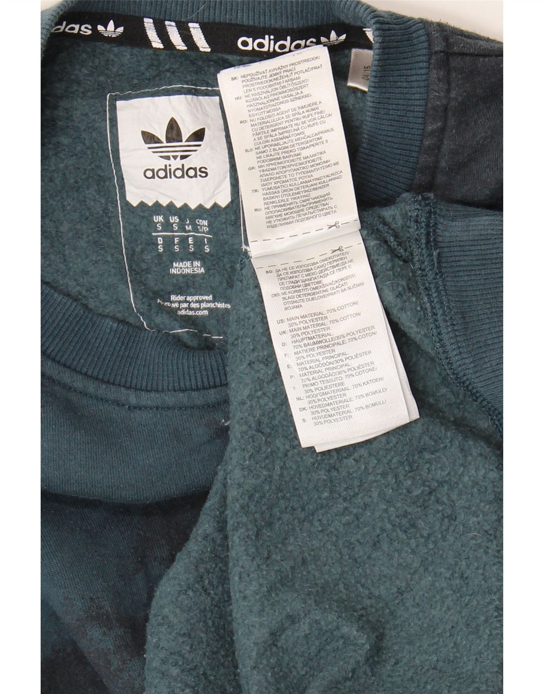 Adidas Herre Sweatshirt Jumper Small Blue Tie Dye Bomuld