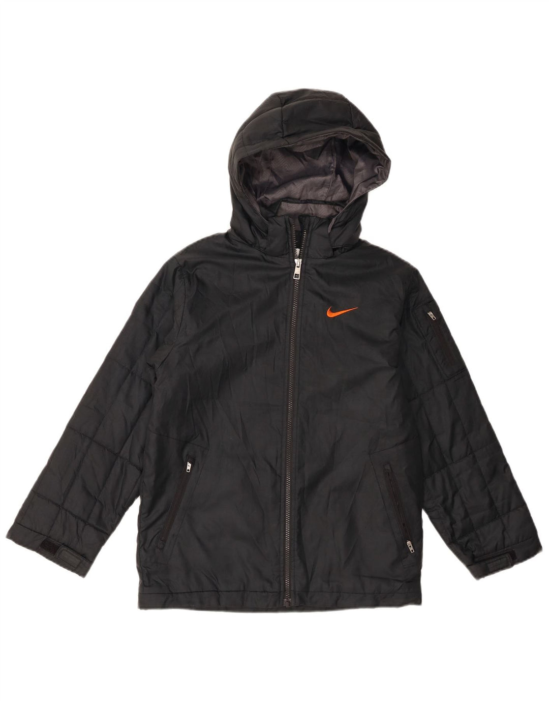 Nike drenge hætte vindjakke 10-11 år medium sort polyester
