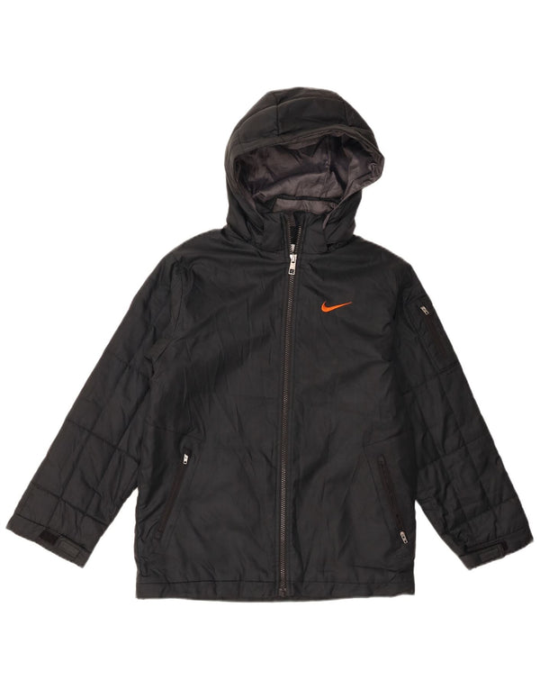 Nike drenge hætte vindjakke 10-11 år medium sort polyester