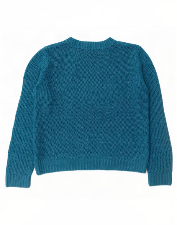 Oasis Dame Boat Neck Jumper Sweater UK 10 Small Blue Acryl