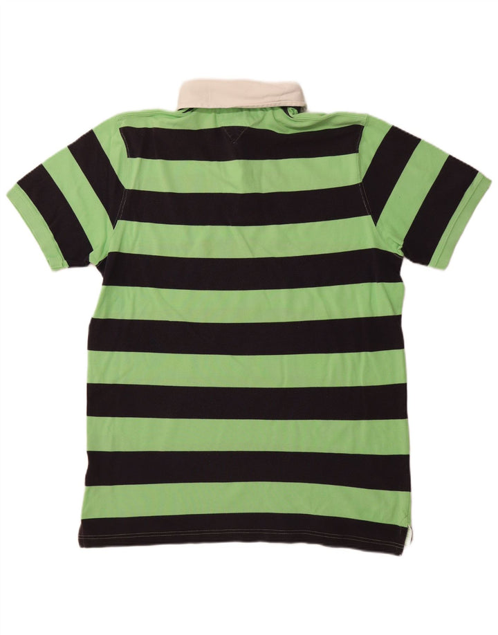 TOMMY HILFIGER Rugby poloshirt til mænd 2XL grøn stribet bomuld