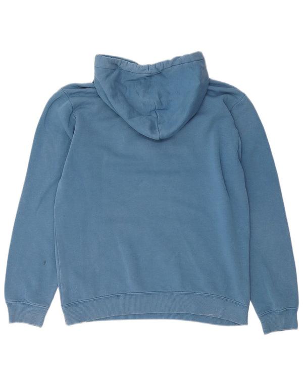 Quiksilver Mens Graphic Hoodie Jumper Small Blue Cotton