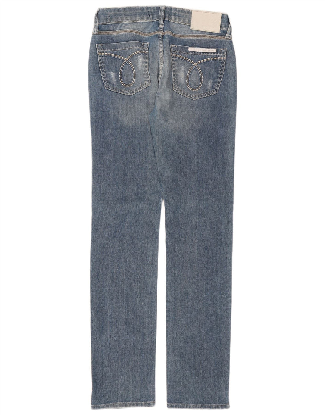 Calvin Klein Dame Straight Jeans W26 L31 Blå Bomuld