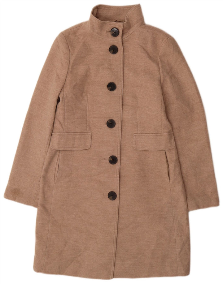 Marks & Spencer Dameoverfrakke UK 10 Small Beige Polyester