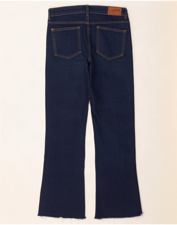 Zara Womens Crop Bootcut Jeans EU 38 Small W28 L25 Navy Blue Cotton