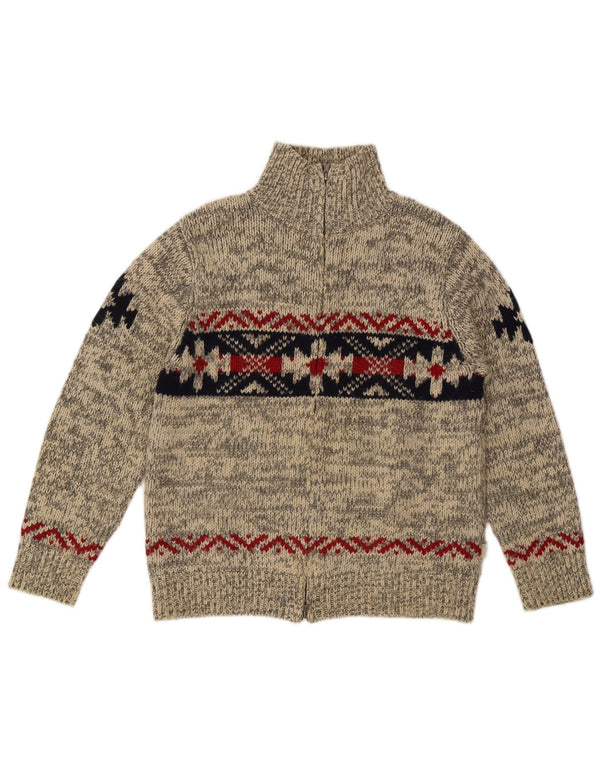 Rifle Herre cardigan sweater Medium Grey Fair Isle