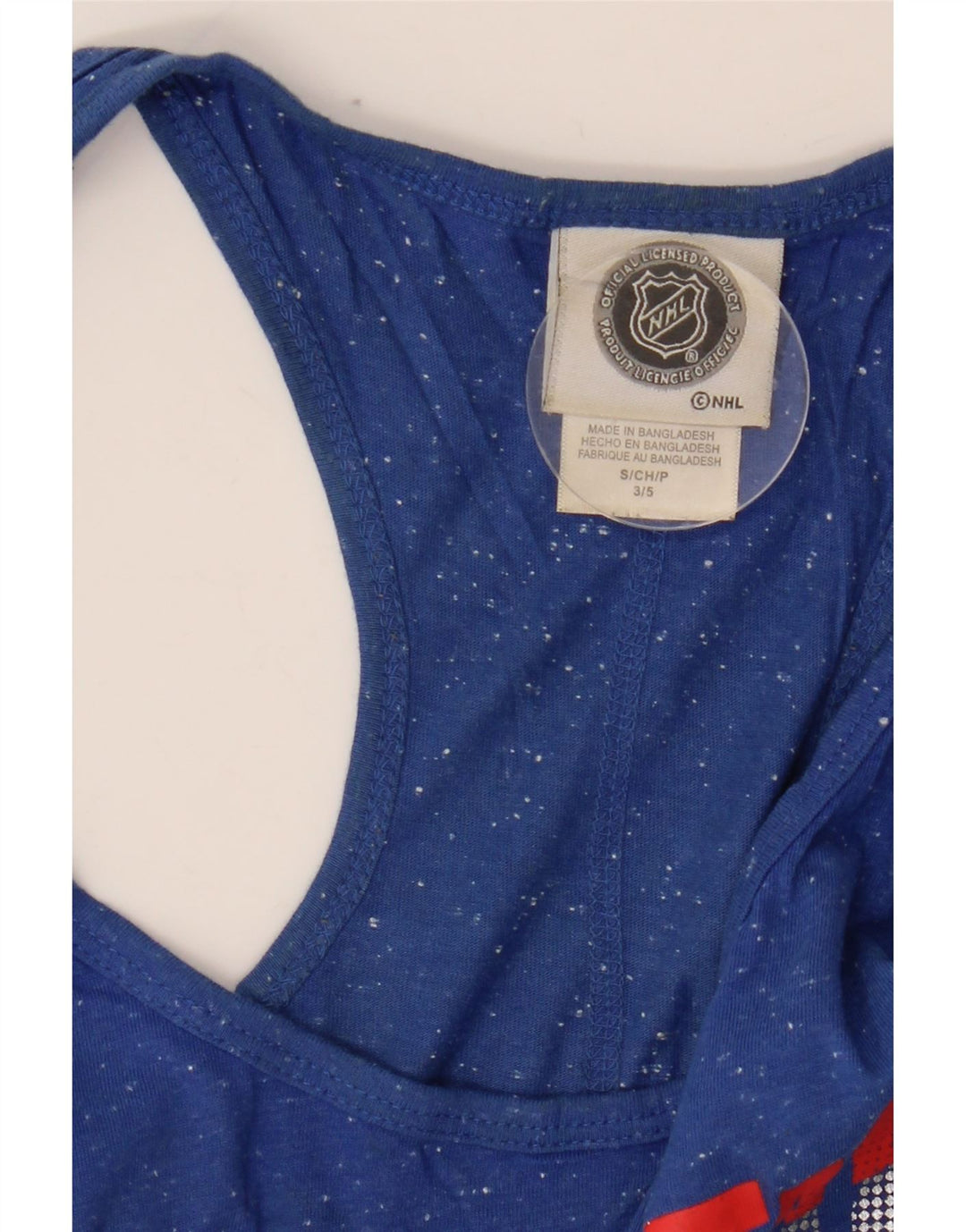 NHL Womens Montreal Canadiens Grafisk Vest Top UK 10 Small Blue Flecked