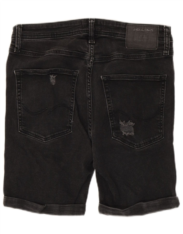 Jack & Jones Herre Tim Distressed Denim Shorts Medium W30 Sort Bomuld