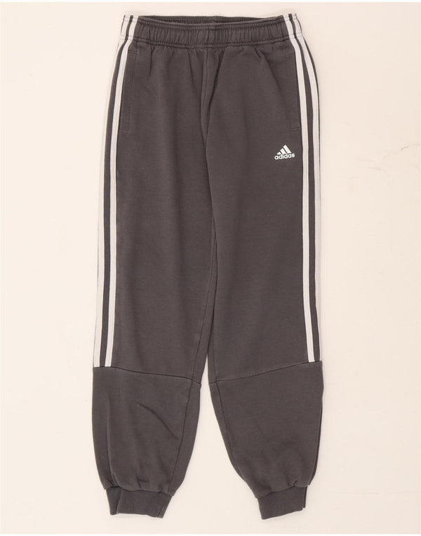 Adidas Drenge Træningsdragt Bukser Joggers 11-12 År Grå Bomuld