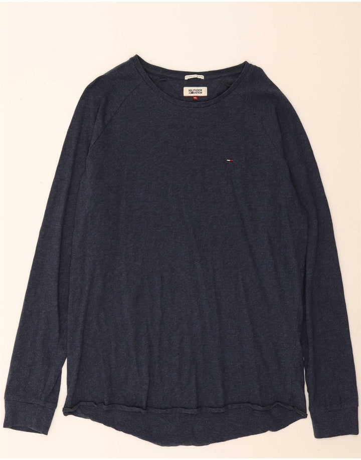 TOMMY HILFIGER Mens Top Long Sleeve 2XL Navy Blue Cotton