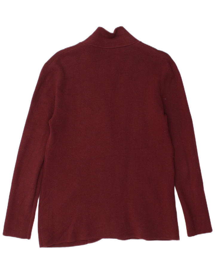 J. Crew Dame 2 Button Blazer Jacket UK 10 Small Bourgogne Bomuld