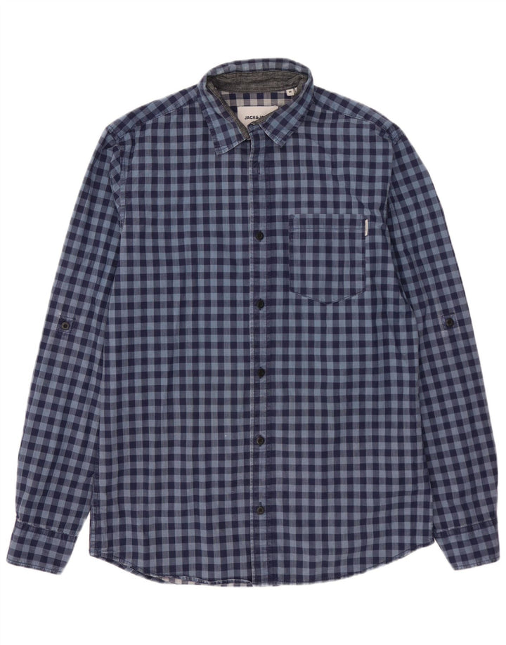 Jack & Jones Herre Slim Fit skjorte Medium Blue Gingham