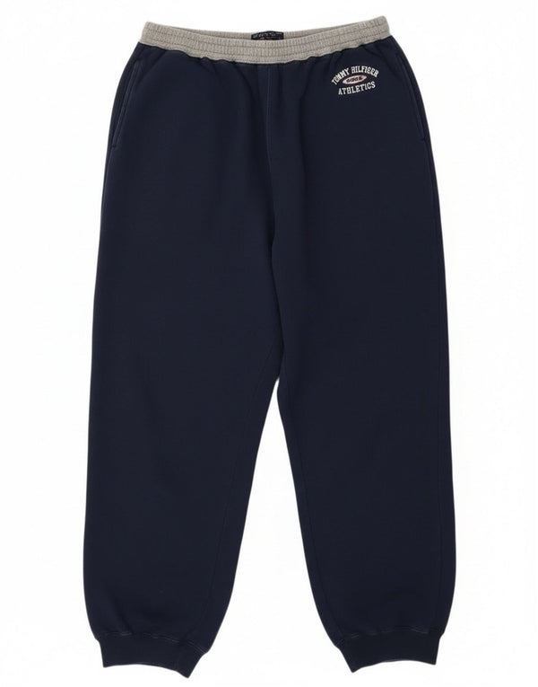 Tommy Hilfiger Herre grafisk træningsdragt Bukser Joggers Large Navy Blue