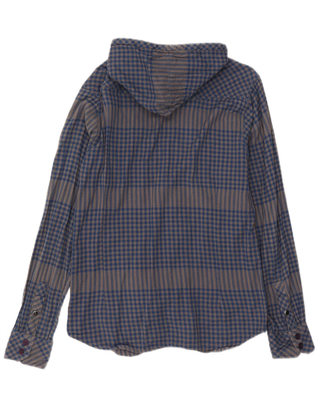 Quiksilver herre skovhugger flannel skjorte lille blå Gingham bomuld