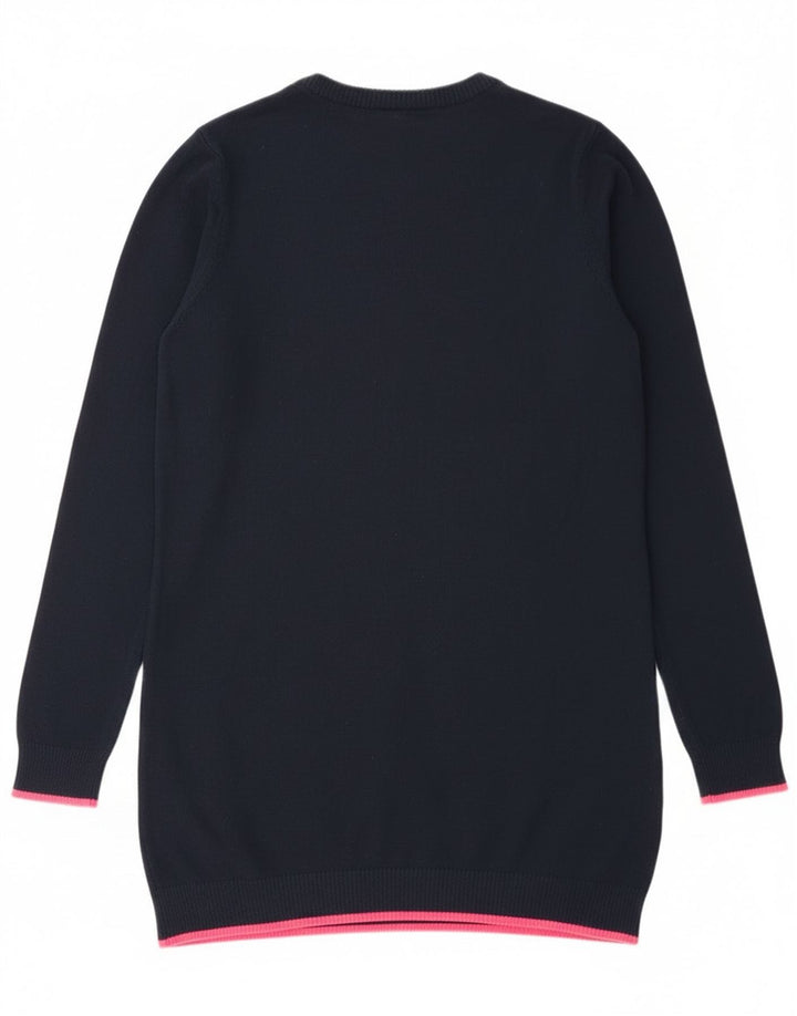 Superdry Womens Longline sweater med rund hals, UK 12 Medium Navy Blue