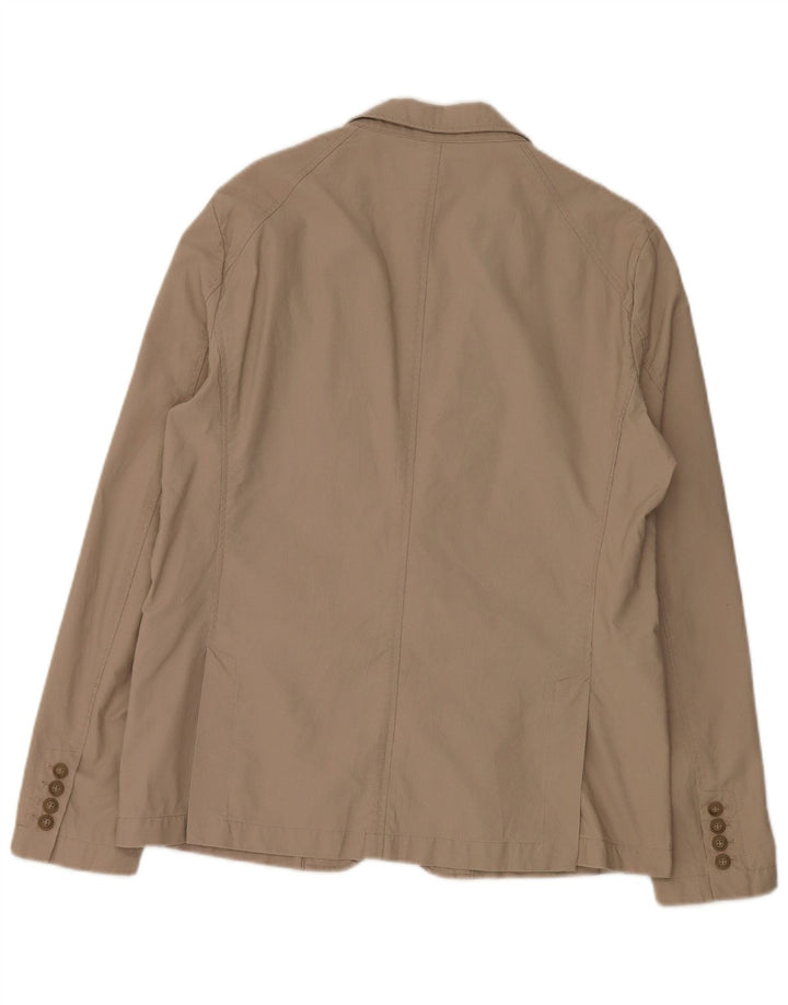 ZARA Herre 2-knaps blazerjakke EU 54 XL Beige Bomuld