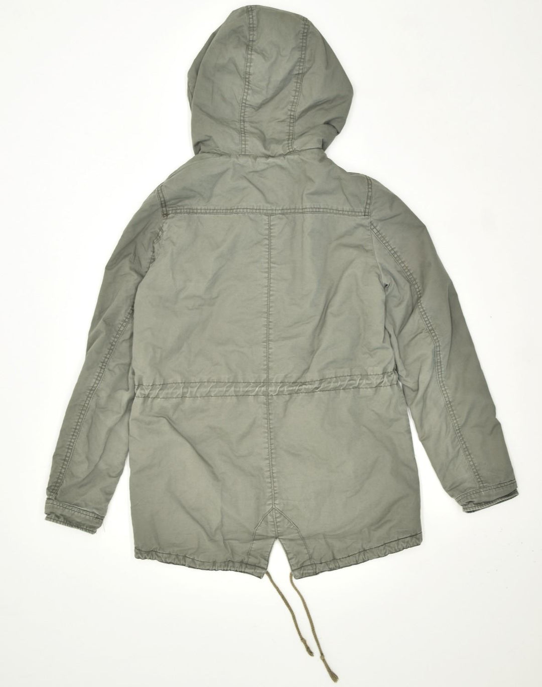 TALLY WEIJL Womens Hooded Sherpa Parka Jacket EU 38 Medium Khaki Polyester | Vintage | Thrift | Second-Hand | Used Clothing | Messina Hembry 